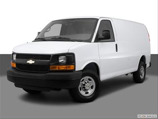 2012 Chevrolet Express 3500 Cargo 3-door  Diesel Extended Extended Van Front angle medium view photo